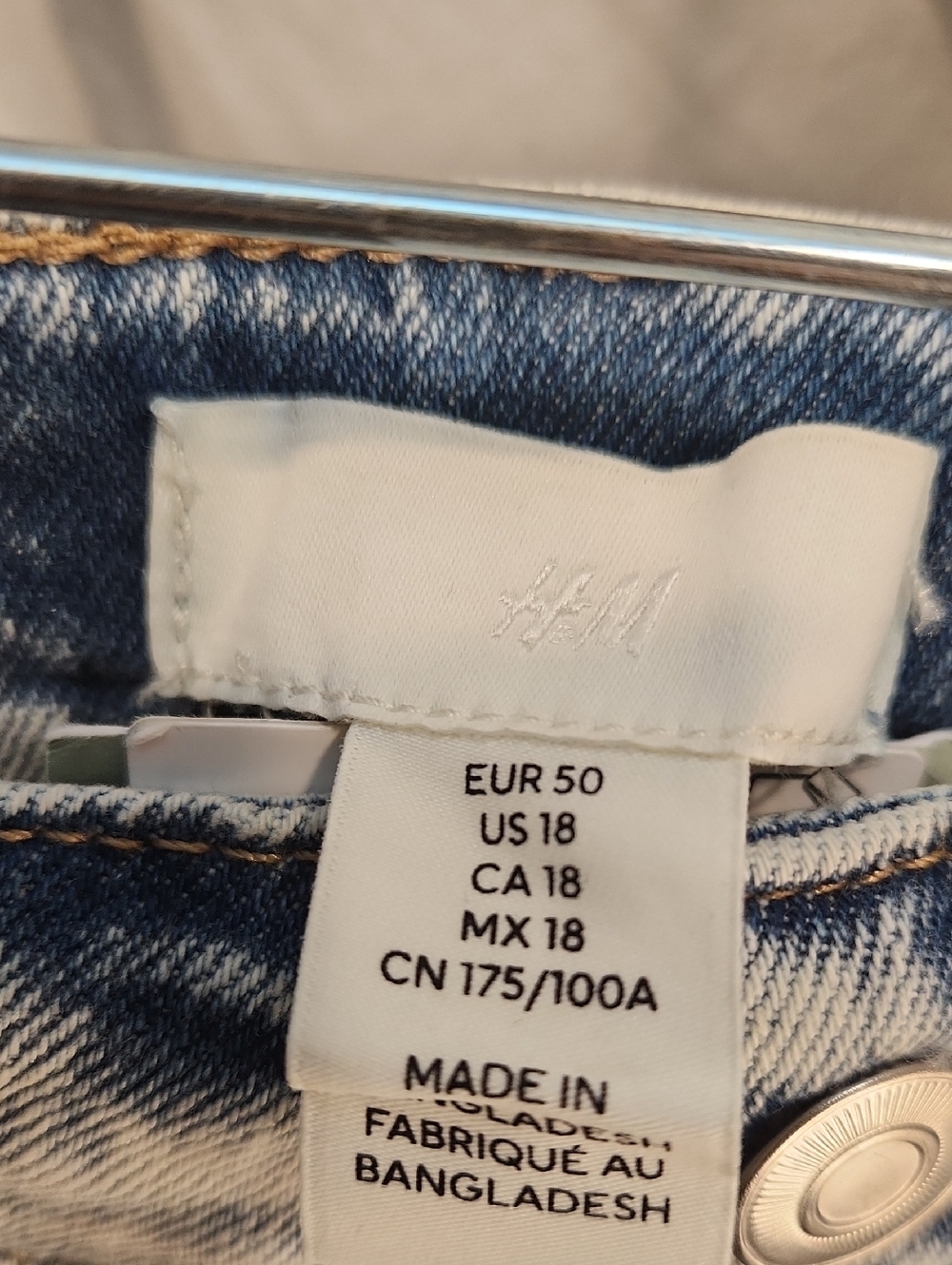 H&M Light Blue Faded Denim Jeans
